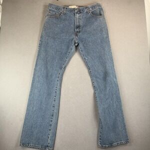 VTG Levis 517 Jeans Mens 34x34 Blue Bootcut Denim Classic 100% Cotton Tag 36x34